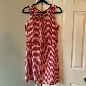 Vineyard Vines Red and White Striped Dress